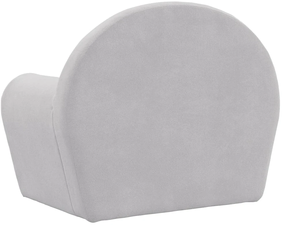 Vaikiška sofa-lova, šviesiai pilkos spalvos, minkštas pliušas