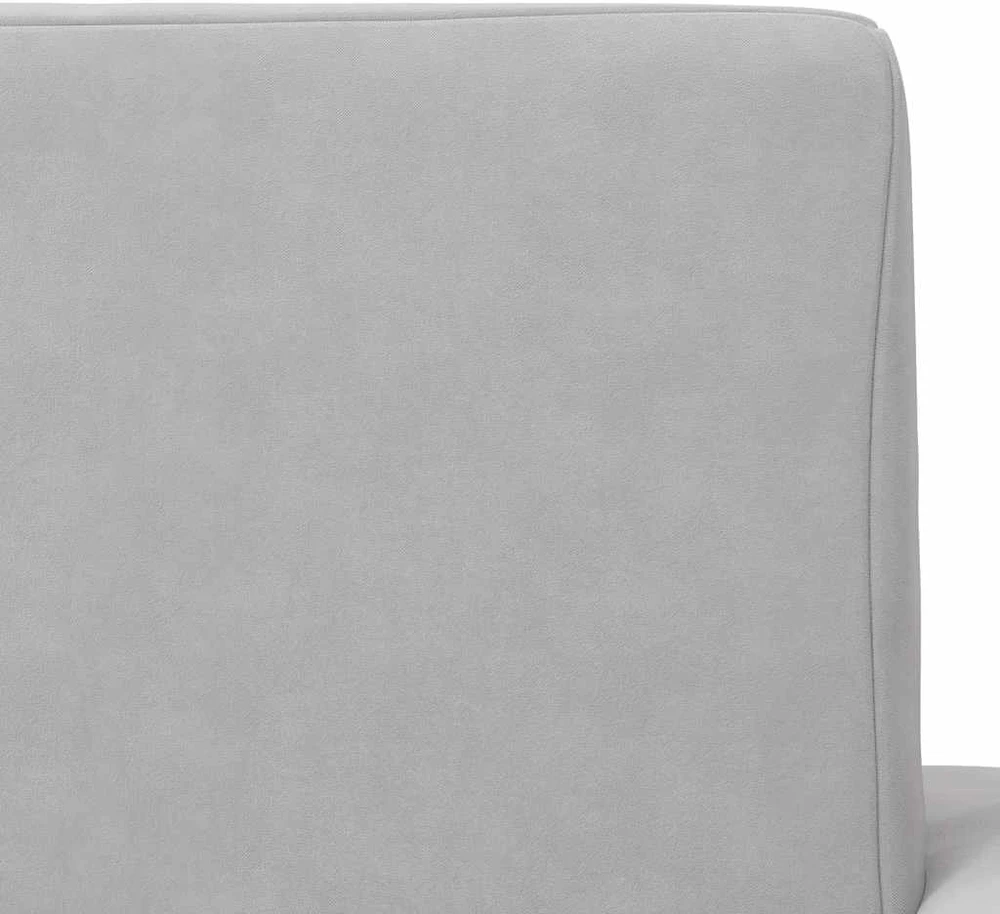 Vaikiška sofa-lova, šviesiai pilkos spalvos, minkštas pliušas
