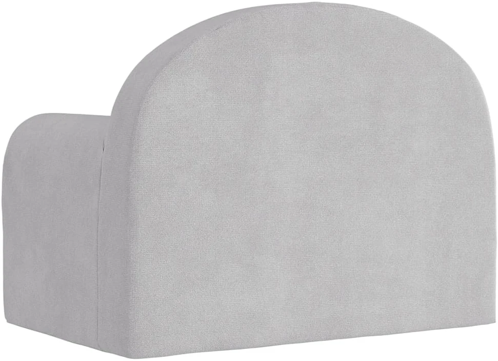 Vaikiška sofa-lova, šviesiai pilkos spalvos, minkštas pliušas