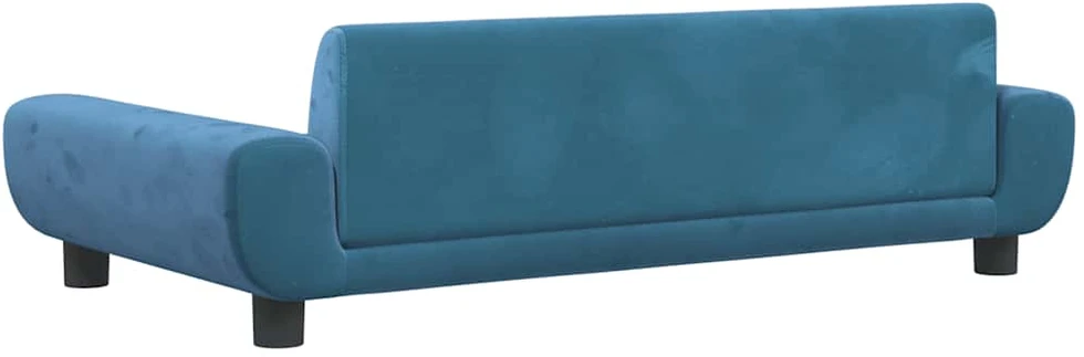 Vaikiška sofa, mėlynos spalvos, 100x54x33cm, aksomas