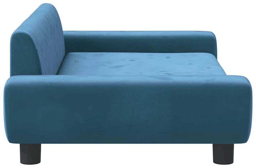 Vaikiška sofa, mėlynos spalvos, 100x54x33cm, aksomas
