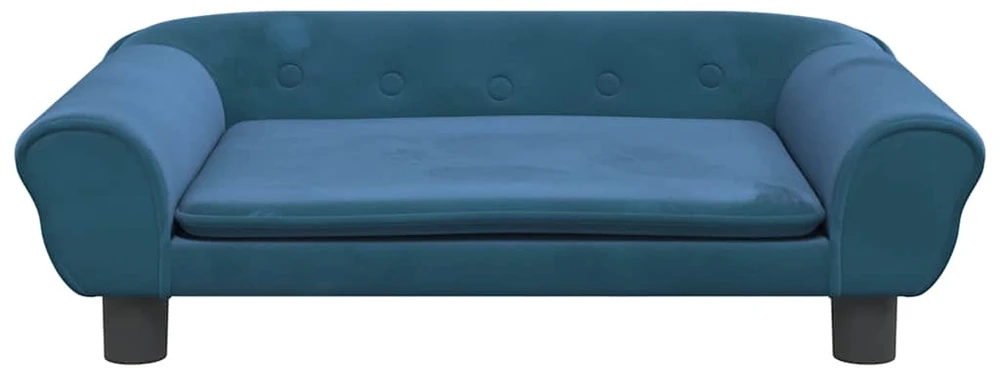 Vaikiška sofa, mėlynos spalvos, 70x45x26cm, aksomas
