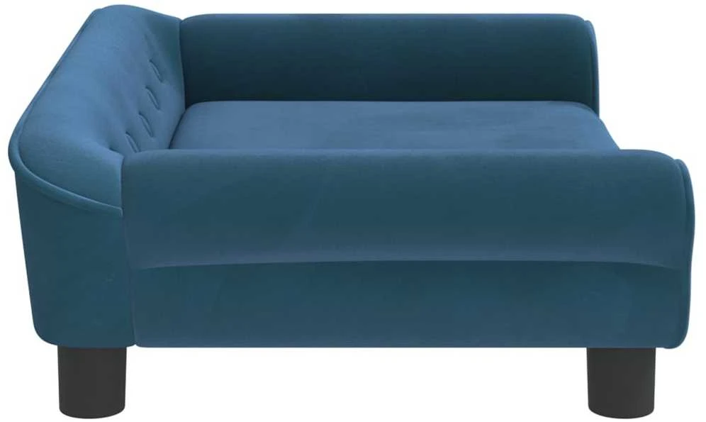 Vaikiška sofa, mėlynos spalvos, 70x45x26cm, aksomas