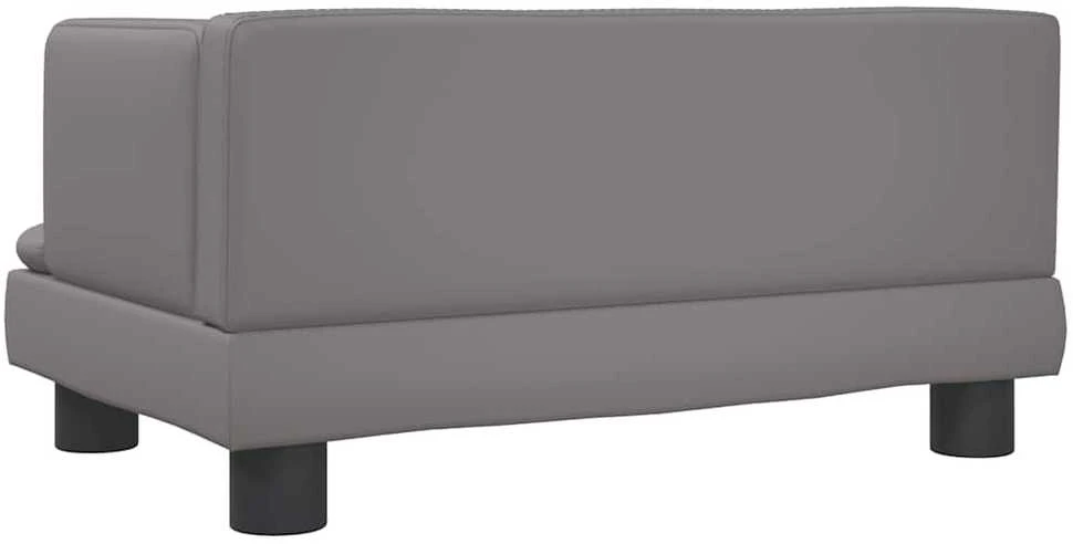 Vaikiška sofa, pilkos spalvos, 60x40x30cm, dirbtinė oda