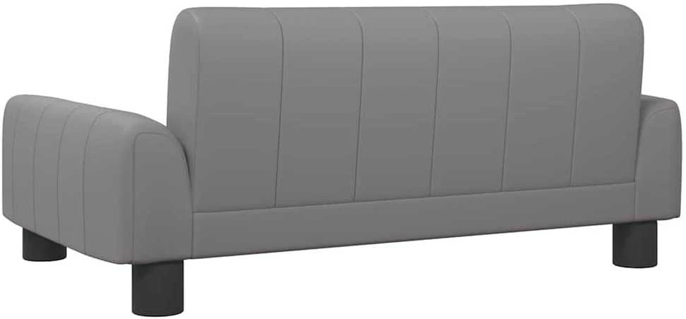 Vaikiška sofa, pilkos spalvos, 70x45x30cm, dirbtinė oda