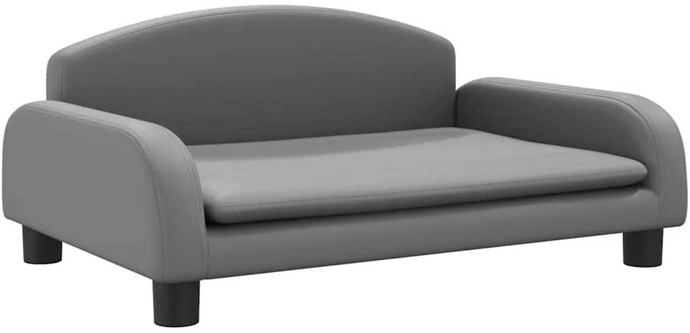 Vaikiška sofa, pilkos spalvos, 70x45x30cm, dirbtinė oda
