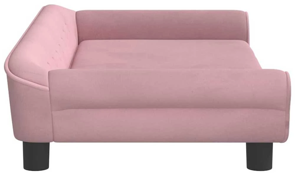 Vaikiška sofa, rožinės spalvos, 100x50x26cm, aksomas