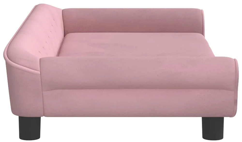 Vaikiška sofa, rožinės spalvos, 100x50x26cm, aksomas