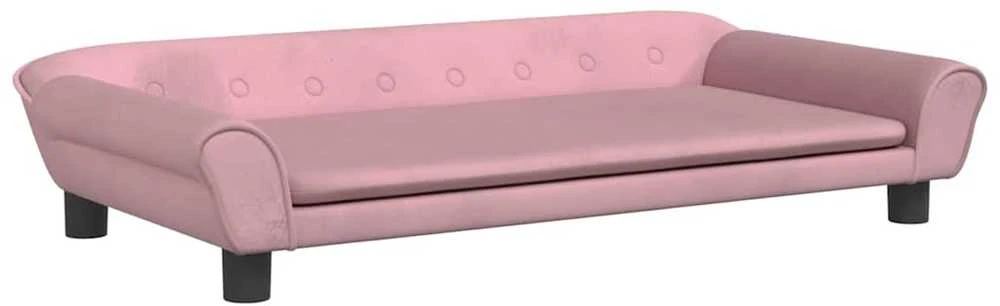 Vaikiška sofa, rožinės spalvos, 100x50x26cm, aksomas