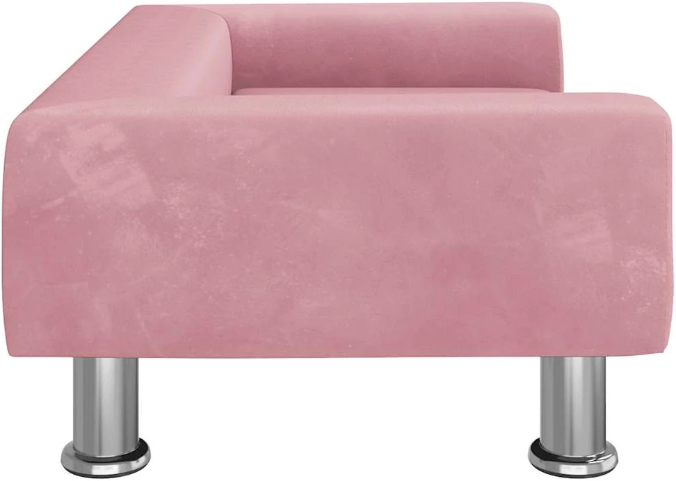 Vaikiška sofa, rožinės spalvos, 70x45x26,5cm, aksomas