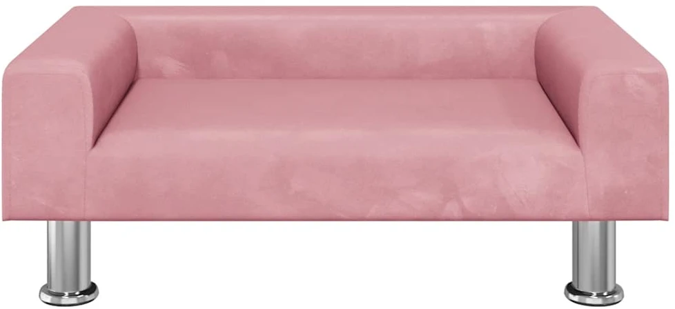 Vaikiška sofa, rožinės spalvos, 70x45x26,5cm, aksomas