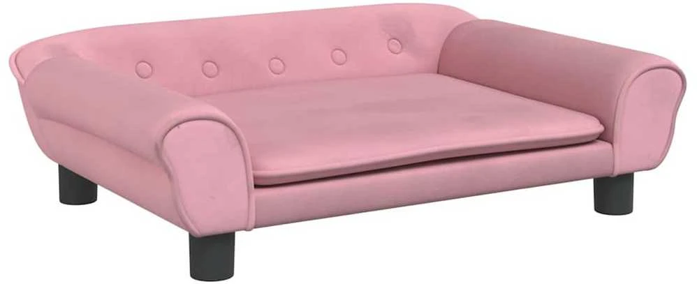 Vaikiška sofa, rožinės spalvos, 70x45x26cm, aksomas