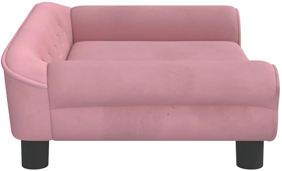 Vaikiška sofa, rožinės spalvos, 70x45x26cm, aksomas
