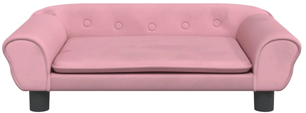 Vaikiška sofa, rožinės spalvos, 70x45x26cm, aksomas
