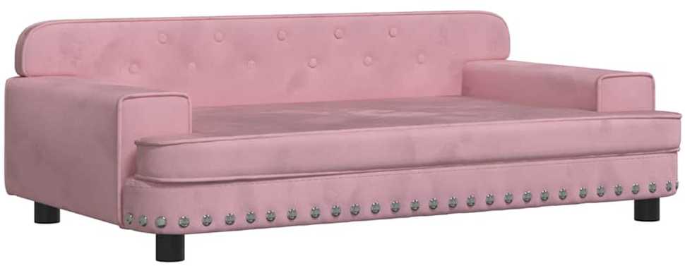 Vaikiška sofa, rožinės spalvos, 90x53x30cm, aksomas