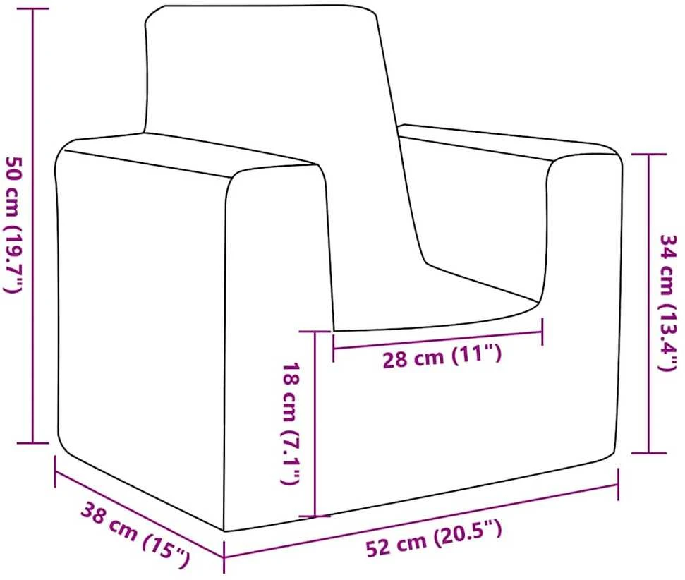Vaikiška sofa, rožinės spalvos, minkštas pliušas