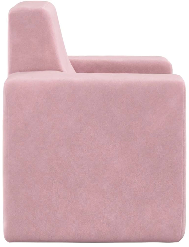 Vaikiška sofa, rožinės spalvos, minkštas pliušas
