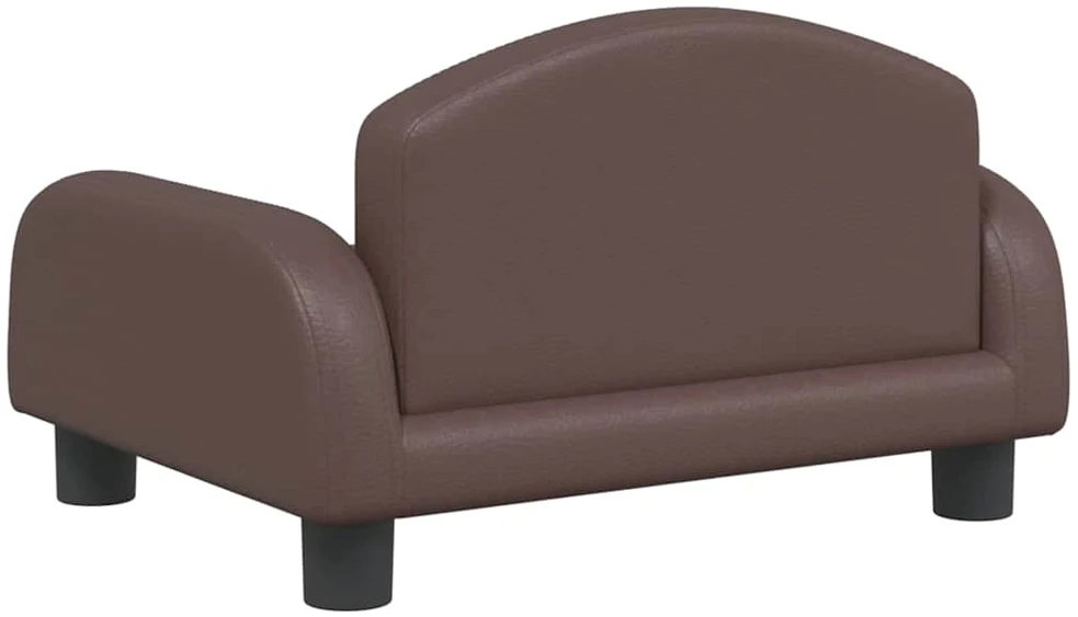 Vaikiška sofa, rudos spalvos, 50x40x30cm, dirbtinė oda