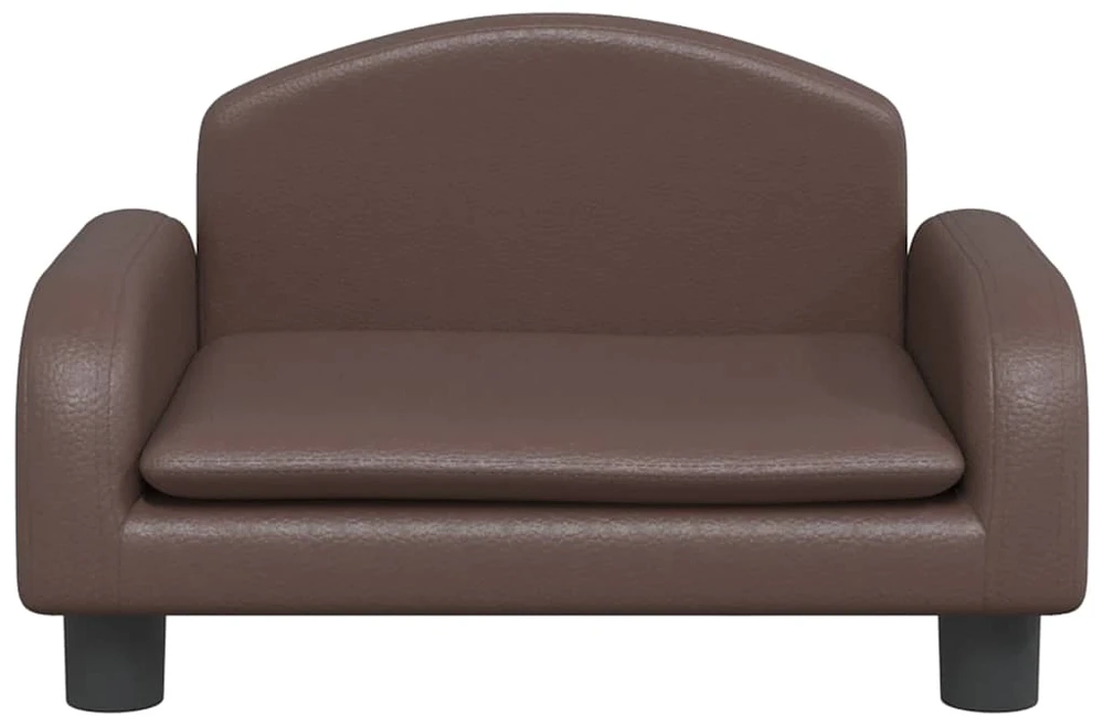 Vaikiška sofa, rudos spalvos, 50x40x30cm, dirbtinė oda