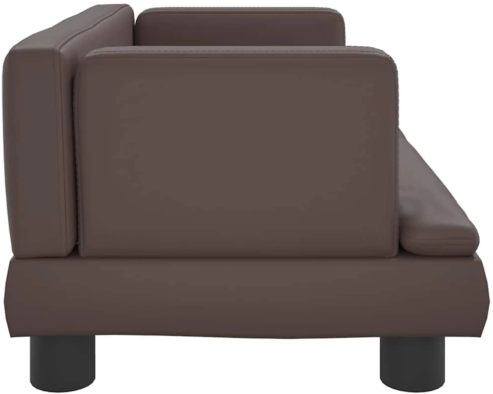 Vaikiška sofa, rudos spalvos, 60x40x30cm, dirbtinė oda