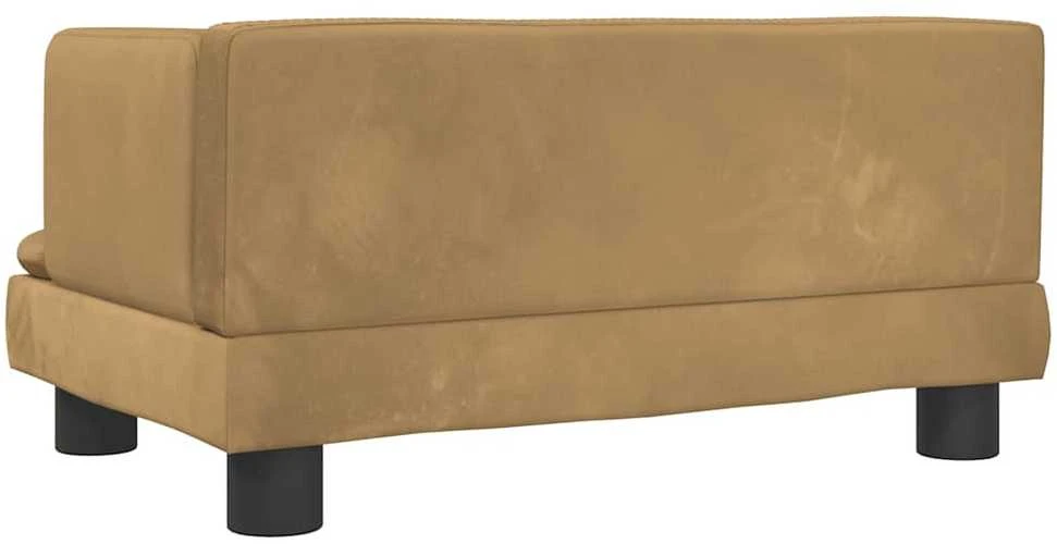 Vaikiška sofa, rudos spalvos, 60x40x30cm, aksomas