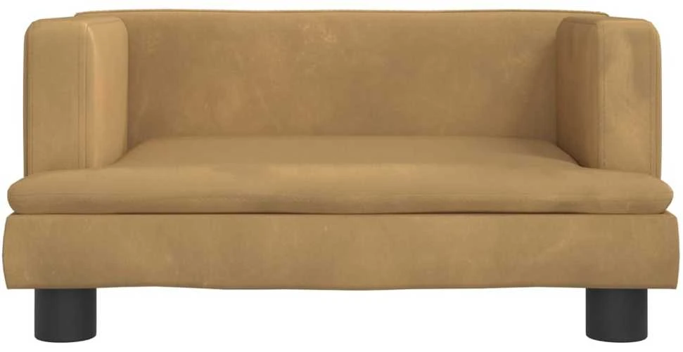 Vaikiška sofa, rudos spalvos, 60x40x30cm, aksomas