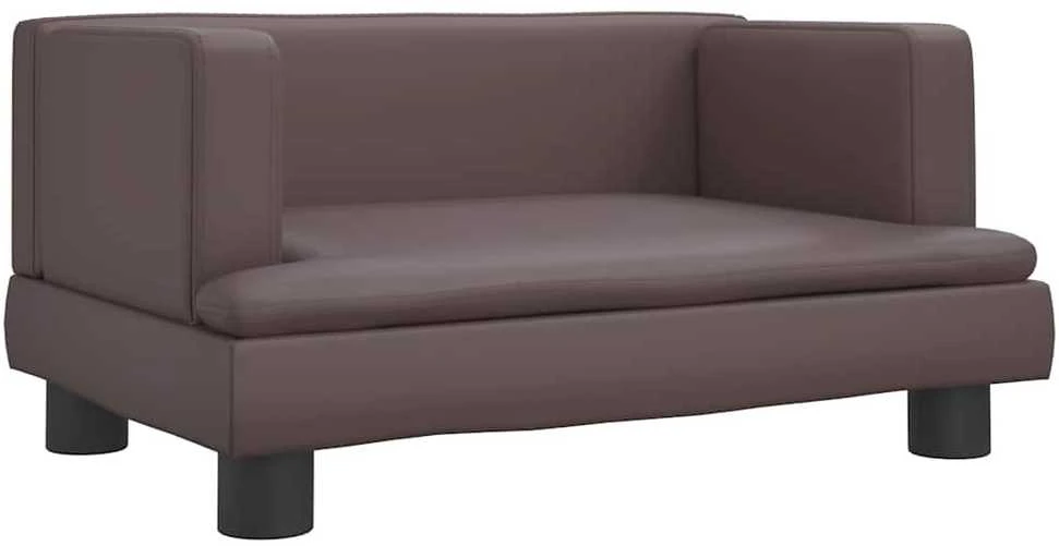 Vaikiška sofa, rudos spalvos, 60x40x30cm, dirbtinė oda