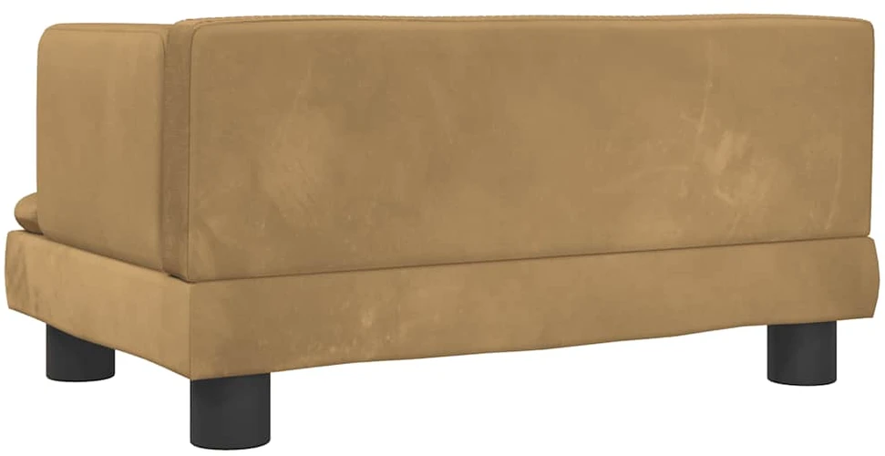 Vaikiška sofa, rudos spalvos, 60x40x30cm, aksomas