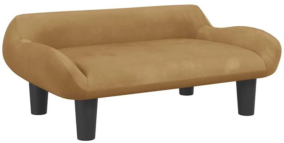 Vaikiška sofa, rudos spalvos, 70x40x24cm, aksomas