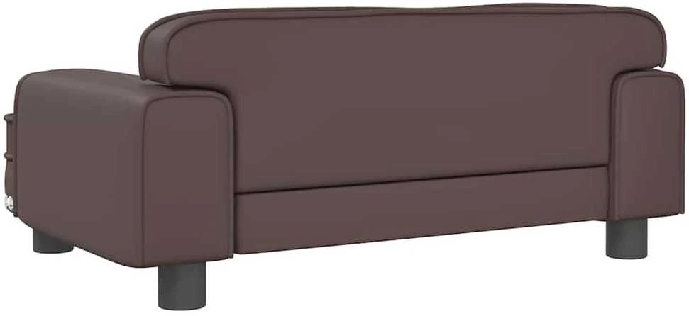 Vaikiška sofa, rudos spalvos, 70x45x30cm, dirbtinė oda