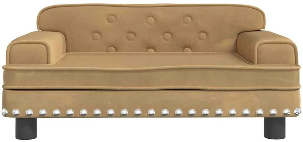 Vaikiška sofa, rudos spalvos, 70x45x30cm, aksomas