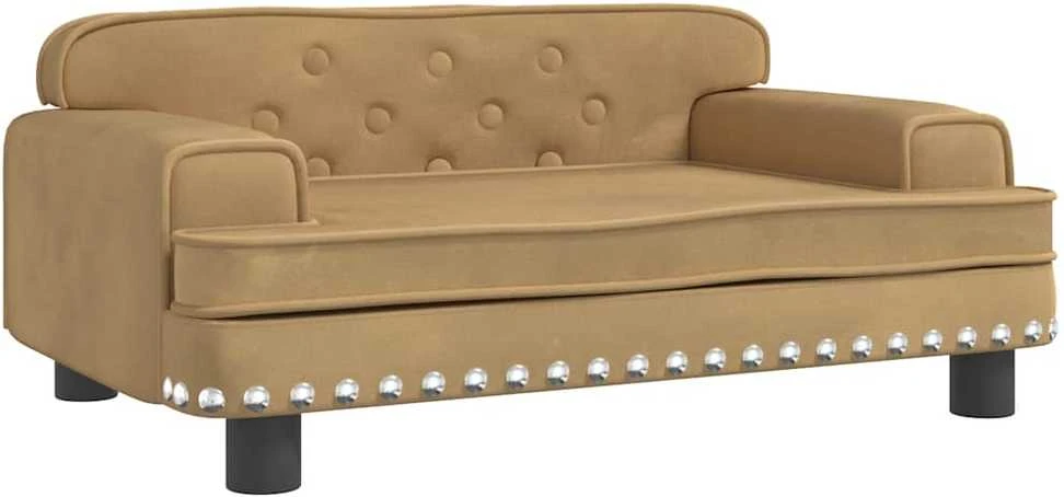 Vaikiška sofa, rudos spalvos, 70x45x30cm, aksomas