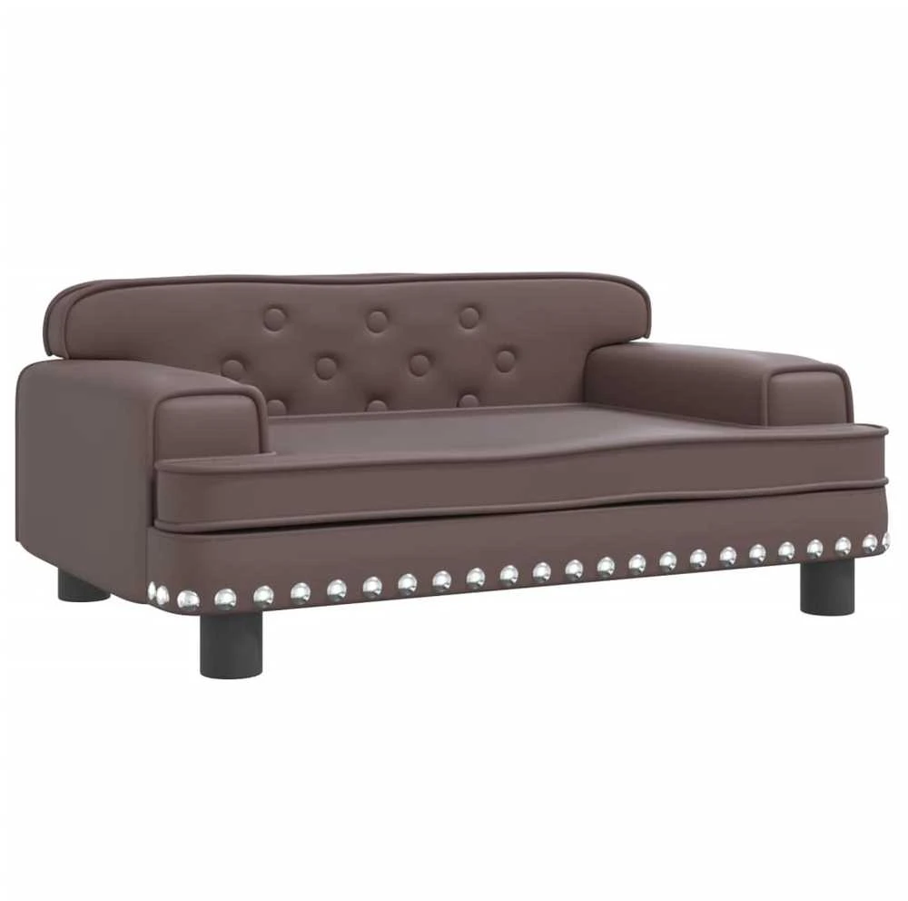 Vaikiška sofa, rudos spalvos, 70x45x30cm, dirbtinė oda