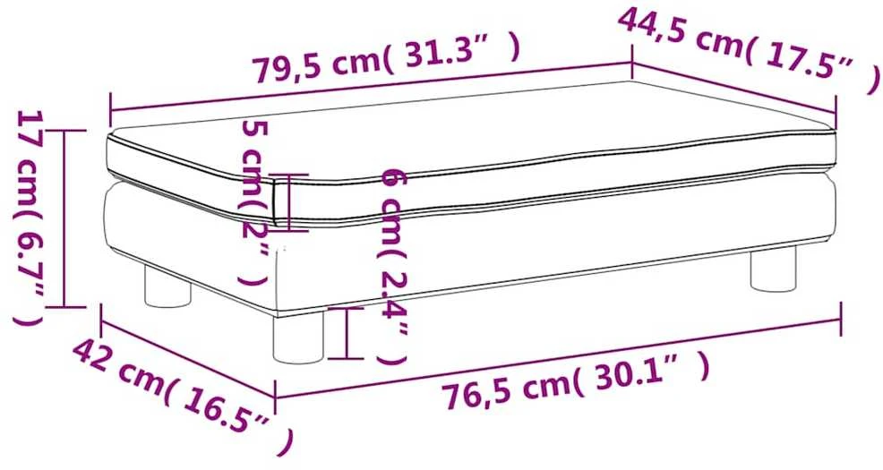 Vaikiška sofa su pakoja, pilka, 100x50x30cm, dirbtinė oda