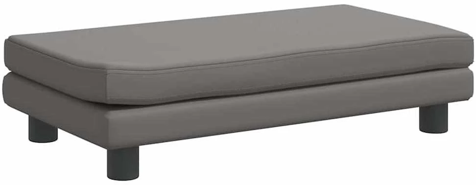 Vaikiška sofa su pakoja, pilka, 100x50x30cm, dirbtinė oda
