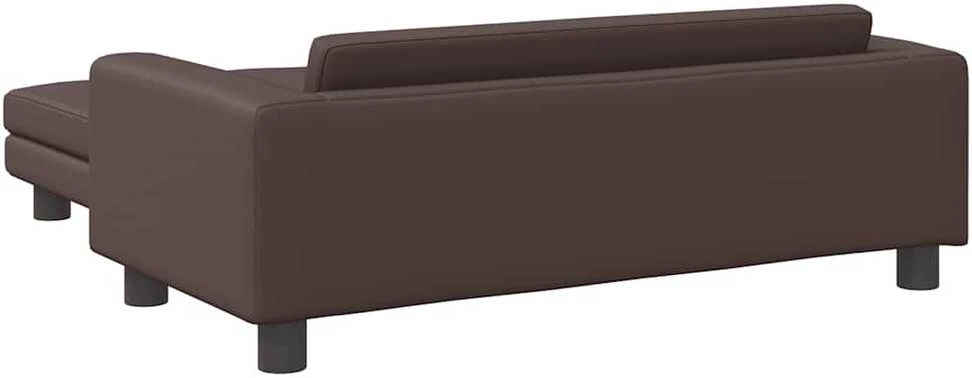 Vaikiška sofa su pakoja, ruda, 100x50x30cm, dirbtinė oda