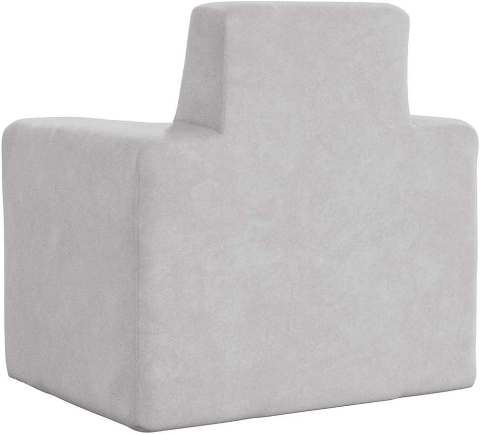 Vaikiška sofa, šviesiai pilkos spalvos, minkštas pliušas