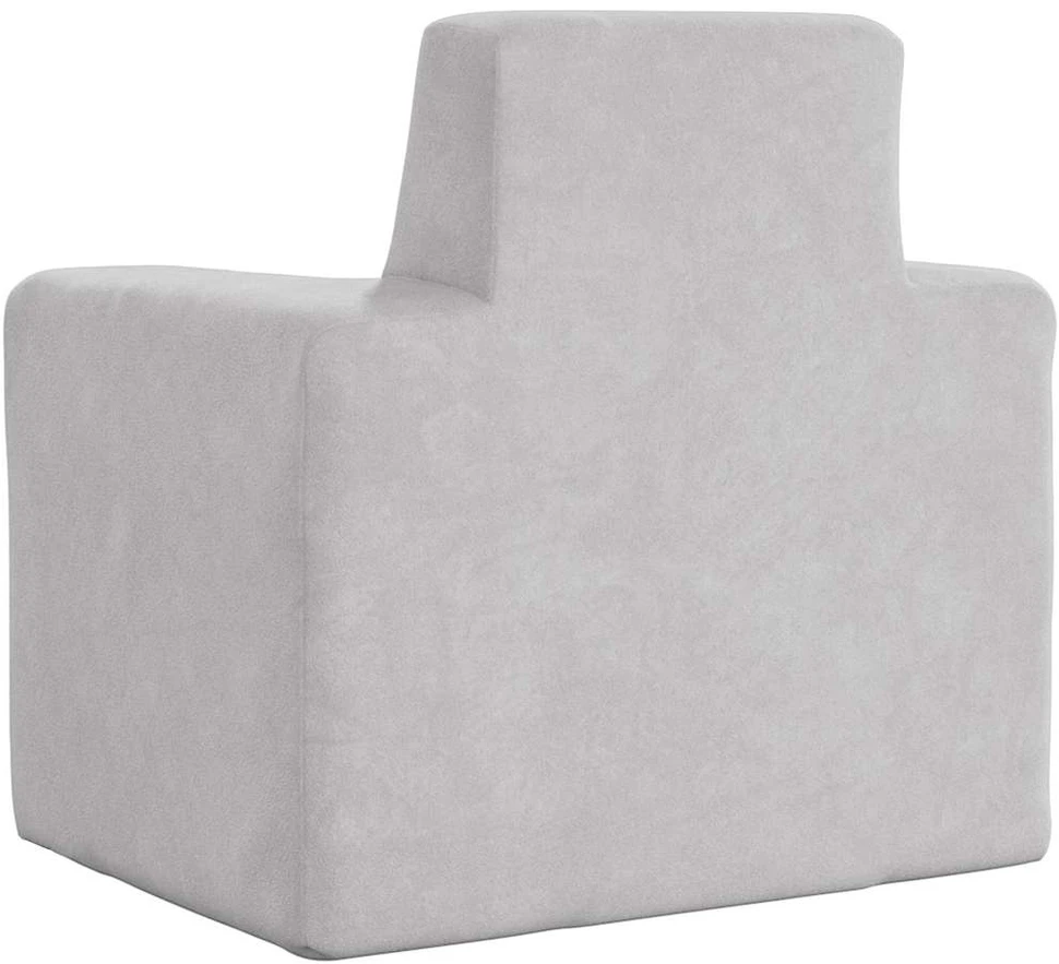 Vaikiška sofa, šviesiai pilkos spalvos, minkštas pliušas