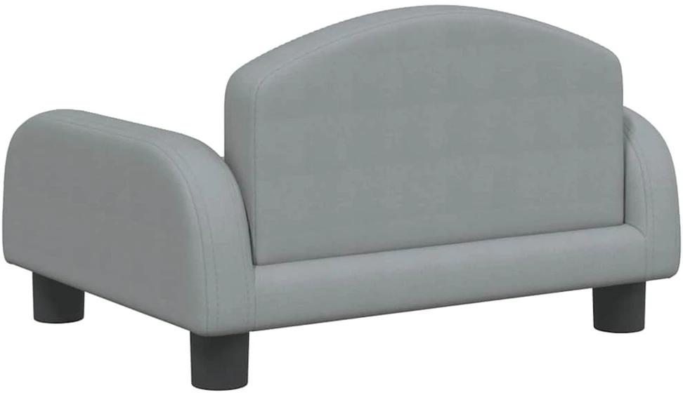 Vaikiška sofa, šviesiai pilkos spalvos, 50x40x30cm, audinys