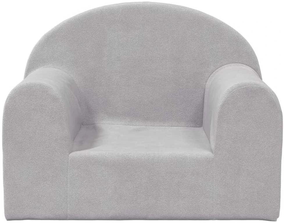 Vaikiška sofa, šviesiai pilkos spalvos, minkštas pliušas