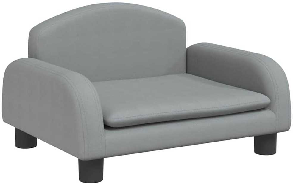 Vaikiška sofa, šviesiai pilkos spalvos, 50x40x30cm, audinys