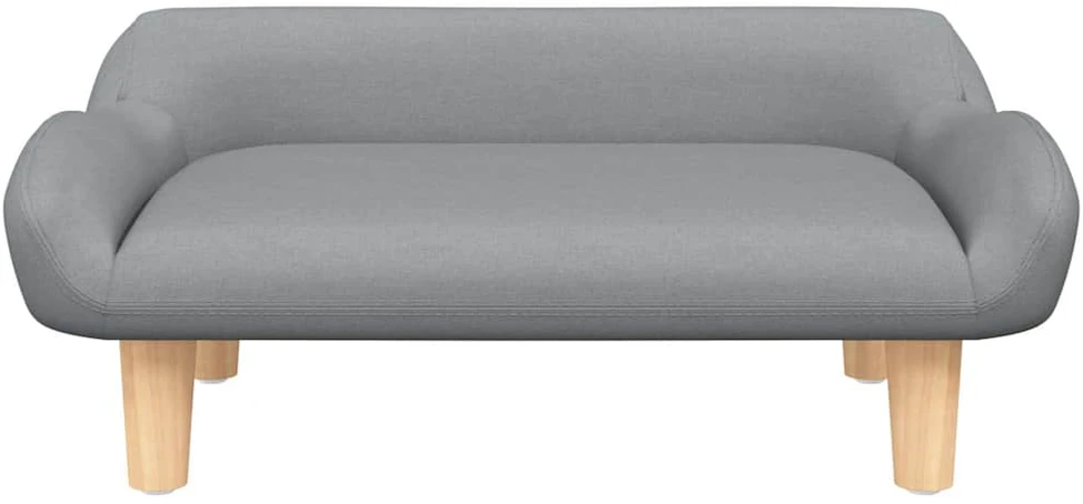 Vaikiška sofa, šviesiai pilkos spalvos, 70x40x24cm, audinys