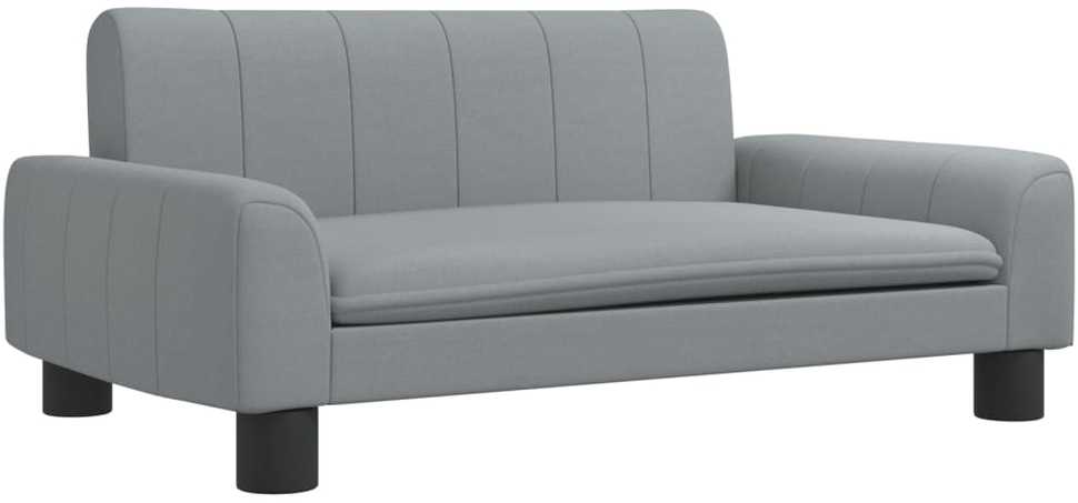 Vaikiška sofa, šviesiai pilkos spalvos, 70x45x30cm, audinys