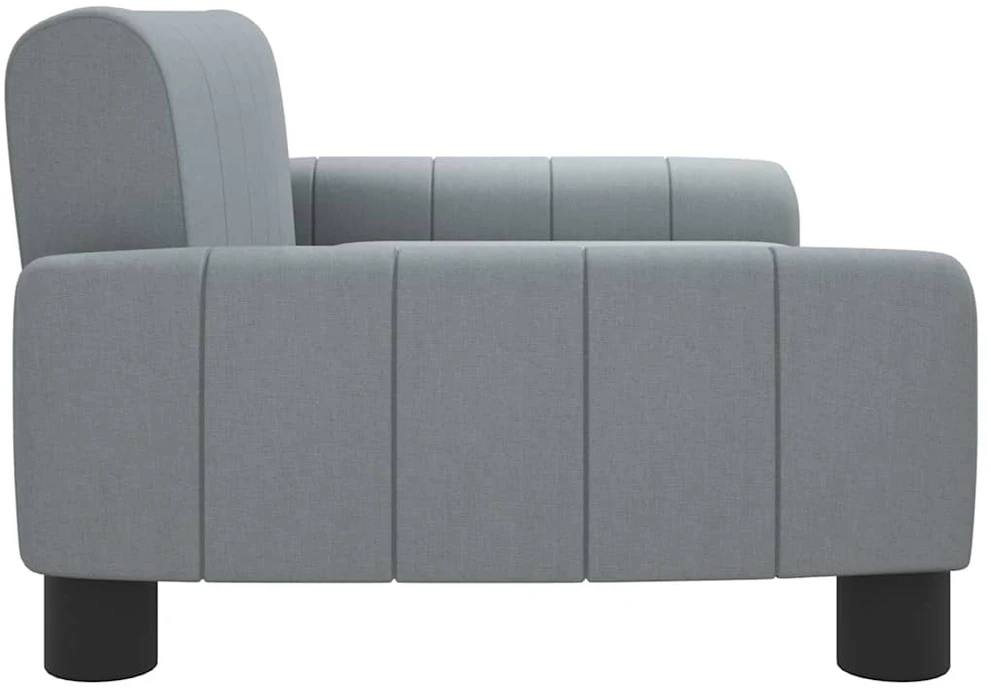 Vaikiška sofa, šviesiai pilkos spalvos, 70x45x30cm, audinys