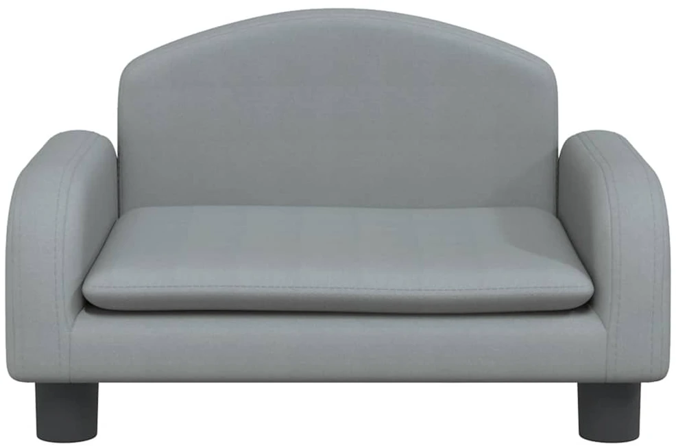Vaikiška sofa, šviesiai pilkos spalvos, 50x40x30cm, audinys