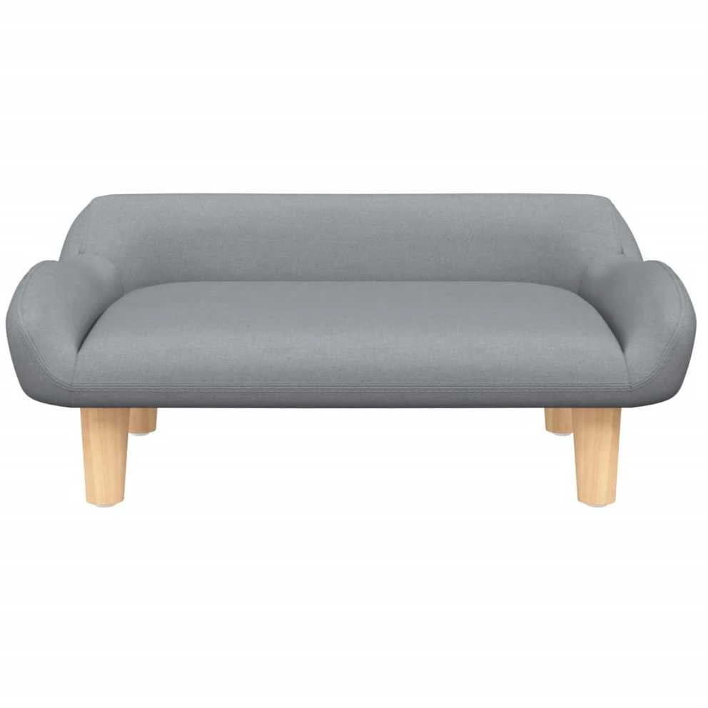 Vaikiška sofa, šviesiai pilkos spalvos, 70x40x24cm, audinys
