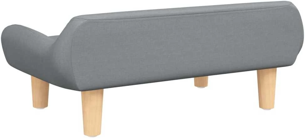 Vaikiška sofa, šviesiai pilkos spalvos, 70x40x24cm, audinys