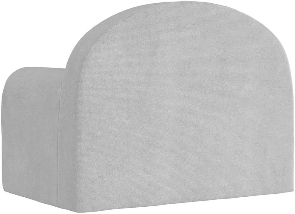 Vaikiška sofa, šviesiai pilkos spalvos, minkštas pliušas