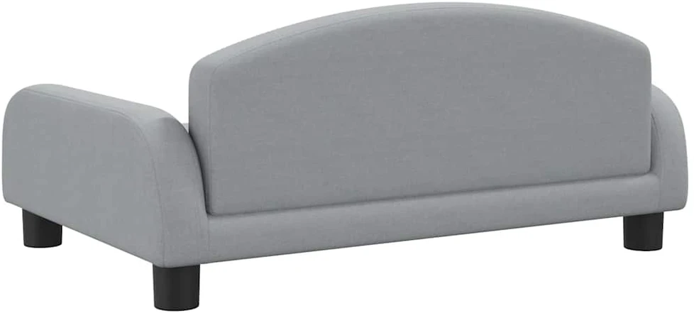 Vaikiška sofa, šviesiai pilkos spalvos, 70x45x30cm, audinys