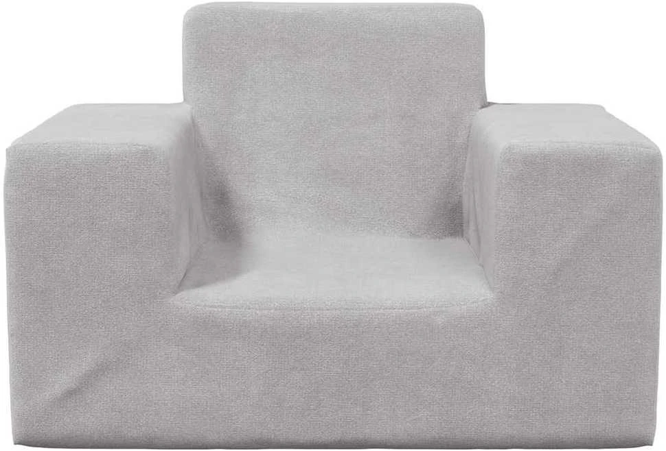 Vaikiška sofa, šviesiai pilkos spalvos, minkštas pliušas